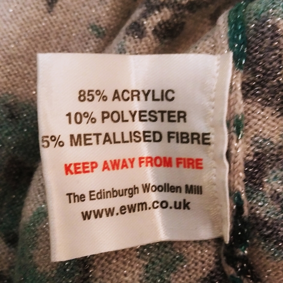 Sweater Long Sleeve Light weight Floral Metallic design Size L - Picture 8 of 9